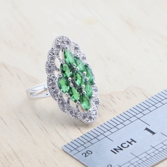 Sterling Silver Wedding Jewelry Set forWomen,Bridal,925STAMPED,any Occasion Gift - Picture 4 of 7